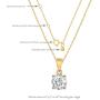 La Joya 1/4-1 Carat Total Weight (cttw) Certified Lab Grown Diamond Pendant Necklace - Solid 14k White Or Yellow Gold 4 Prong Setting With Adjustable Chain - GH Color And VS/SI Clarity Up Diamonds
