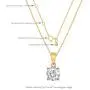 La Joya 1/4-1 Carat Total Weight (cttw) Certified Lab Grown Diamond Pendant Necklace - Solid 14k White Or Yellow Gold 4 Prong Setting With Adjustable Chain - GH Color And VS/SI Clarity Up Diamonds