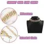 Masiter Hip Hop Rhinestone Necklace Chunky Cuban Oval Link Chain Choker Party Nightclub Costume Jewelry for Women and Girls Masiter Hip Hop Rhinestone Necklace Chunky Cuban Oval Link Chain Choker Party Nightclub Costume Jewelry for Women and Girls