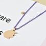 Onnea Cute Unicorn With Purple Bling Heart Charm Pendant Necklace for Girls