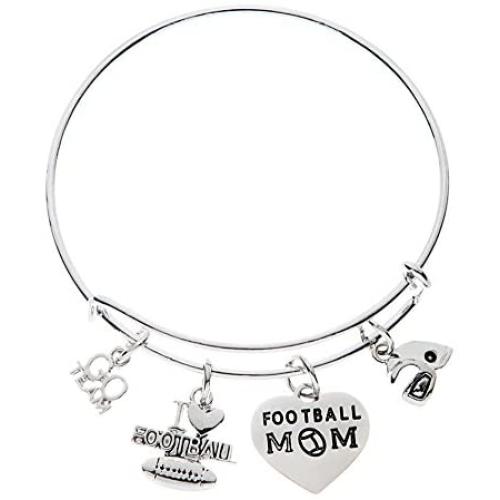 Infinity Collection Football Mom Jewelry-Football Mom Bracelet- Football Bangle for Football Moms
