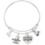 Infinity Collection Football Mom Jewelry-Football Mom Bracelet- Football Bangle for Football Moms