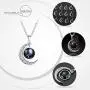 INRENG Stainless Steel Crescent Moon 12 Constellation Zodiac Sign Luminous Pendant Necklace Glow in The Dark INRENG Stainless Steel Crescent Moon 12 Constellation Zodiac Sign Luminous Pendant Necklace Glow in The Dark