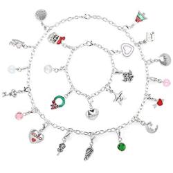 Advent Calendar Set ''Christmas Cheer'' 22 Charms with 1 Bracelet and 1 Necklace