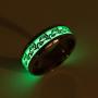 Ginger Lyne Collection Dragon Glow in The Dark Stainless Steel Black Comfort Fit Band Ring