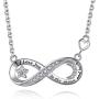 Sterling Silver I Love You to The Moon and Back Infinity Necklaces for Women Teen Girls ,Birthday Mothers Day Jewelry Gifts for Her