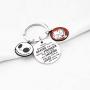 AKTAP The Nightmare Before Christmas Inspired Keychain Jack Skellington & Sally Jewelry You’re Braver Than You Believe