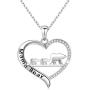 ENSIANTH Mama Bear Necklace Heart Pendant Gift for Mothers Day