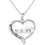 ENSIANTH Mama Bear Necklace Heart Pendant Gift for Mothers Day ENSIANTH Mama Bear Necklace Heart Pendant Gift for Mothers Day