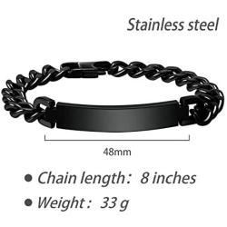 Medical Alert ID Bracelet Type 1 Diabetes/Types 2 Diabetes/Epilepsy/Blood Thinner Stainless Steel Bracelet for Men and Women,Free Engraving Custom Information Id Bracelet For Dementia Patients