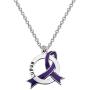 Lupus Disease Purple Ribbon Clip-on Charm/Necklace Lupus Awareness Gift Purple Awareness Lupus Survivor Jewelry
