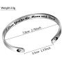 CAROMAY Wife Bangles Husband Cuff Bracelet Valentines Day Present I Love You to The Moon and Back Lovers Unisex Jewelry