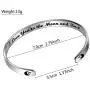CAROMAY Wife Bangles Husband Cuff Bracelet Valentines Day Present I Love You to The Moon and Back Lovers Unisex Jewelry