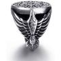 Elfasio Men Stainless Steel Rings Viking Valknut Vegvisir Pirate Compass Norse Symbol Vintage Jewelry Size 8-13