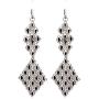 Earrings E16–N SG Liquid Metal by Sergio Gutierrez. SG black velvet pouch included. Chrome finish
