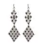 Earrings E16–N SG Liquid Metal by Sergio Gutierrez. SG black velvet pouch included. Chrome finish