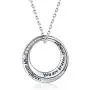 APOTIE Sterling Silver Daughter Necklace S925 Circle Word Pendant Inspirational Jewelry for Daughter Women Girls Teens