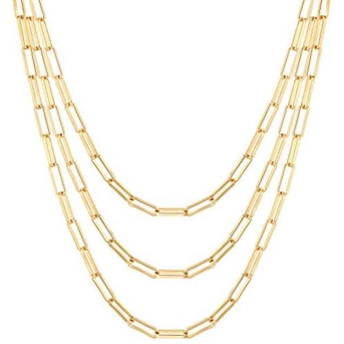 EASYSO Dainty Choker Necklace Chains for Women, 14K Gold Plated Simple Snake Chain Herringbone Necklace Simple Jewelry for Women