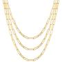 EASYSO Dainty Choker Necklace Chains for Women, 14K Gold Plated Simple Snake Chain Herringbone Necklace Simple Jewelry for Women