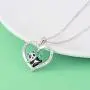 ACJNA 925 Sterling Silver Panda Bear Necklace Bamboo Heart Pendant Engraved I Love You Forever Women Jewelry ACJNA 925 Sterling Silver Panda Bear Necklace Bamboo Heart Pendant Engraved I Love You Forever Women Jewelry