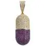 LC8 Jewelry Hip Hop Iced Out Bling CZ Capsule Medicine Pill Holder Container Pendant Cremation Urn Necklace with 20 Inch Stainless Steel