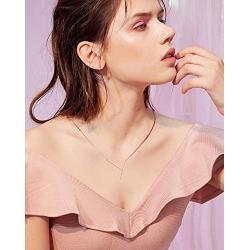 Finrezio Stainless Steel Large Initial Necklace Rose Gold Plated Big Letter Pendant Necklace for Women Mother from Alphabet 26 A-Z