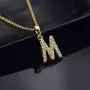 Cubic Zirconia Initial Necklace, 14K Gold Plated Dainty Personalized Name Shinning Letter Choker Necklace Gift for Women Stainless Steel Necklace Pendant Jewelry Cubic Zirconia Initial Necklace, 14K Gold Plated Dainty Personalized Name Shinning Letter Choker Necklace Gift for Women Stainless Steel Necklace Pendant Jewelry