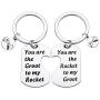 BLEOUK Guardians of The Galaxy Inspired Gift Gift for Friend Best Friend Keychain Set You are The Groot to My Rocket Friendship Jewelry