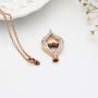 Crystal Teardrop Heart Cremation Urn Pendant Memorial Necklace for Women Stainless Steel Ashes Holder Keepsake Jewelry