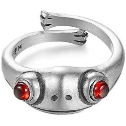 LOVECOM Real 925 Sterling Silver Frog Open Rings for Women Vintage Cute Animal Finger Ring Silver Fashion Party Jewelry Gifts