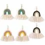 Colorful Layered Rainbow Bohemian Tassel Fringe Dangling Statement Earring Set, Gift for women Girls