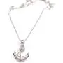 C Jory White & Rose Gold Plated Anchor Necklace Earring Studs Jewelry Set C Jory White & Rose Gold Plated Anchor Necklace Earring Studs Jewelry Set
