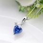 Uloveido Silver Color Crystal Heart Pendant Infinity Necklace Cubic Zirconia Valentines Jewelry for Women Y1070