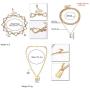Salircon 3 PCS Punk Chain Necklace for Women Men Teen Girls Gothic Layered Lock Pendant Necklaces Set Heart Choker