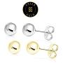 SOLIDGOLD - 14K Gold Filled 6mm Ball Stud Earrings 2-3 pair set | Yellow, Rose & White Gold