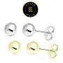SOLIDGOLD - 14K Gold Filled 6mm Ball Stud Earrings 2-3 pair set | Yellow, Rose & White Gold SOLIDGOLD - 14K Gold Filled 6mm Ball Stud Earrings 2-3 pair set | Yellow, Rose & White Gold