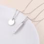 S925 Sterling Silver Bar Dot Vertical Double Layered Long Chain Choker Y Clavicle Necklace for Women Lady
