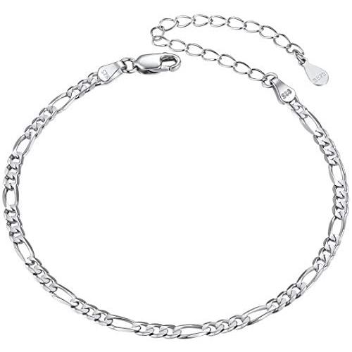 ChainsHouse 925 Sterling Silver Chain Choker Necklace for Women, Cuban/Figaro/Star/Bead/Snake Dainty Statement Jewelry, 13''-14'', Send Gift Box