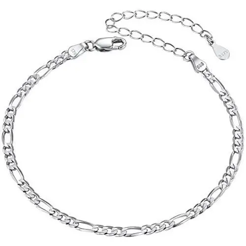 ChainsHouse 925 Sterling Silver Chain Choker Necklace for Women, Cuban/Figaro/Star/Bead/Snake Dainty Statement Jewelry, 13''-14'', Send Gift Box