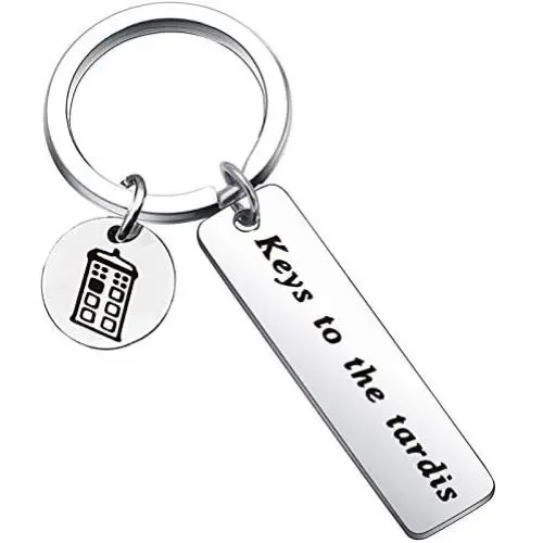 TongXin Doctor Who Keychain Keys to The Tardis Keyring Police Box Charm Jewelry Tardis Gift Movie Doctor Who Fan Gift for Her Him BBF TongXin Doctor Who Keychain Keys to The Tardis Keyring Police Box Charm Jewelry Tardis Gift Movie Doctor Who Fan Gift for Her Him BBF
