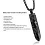 Memorial Keepsake Cremation Urn Ashes Necklace Bullet English Version Lords Prayer Pendant