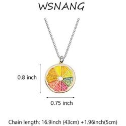 WSNANG Lemon Gift Lemon Slice Earring Cute Fruit Earrings Jewelry Fruit Style Earrings for Women Girls