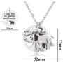 I Love You for Always and Forever Elephant Urn Necklace for Ashes Cremation Urn Pendant Keepsake Jewelry