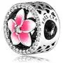 CKK Charm Classic Flower Charm S925 Sterling Silver Bead Compatible with Pandora Bracelet Women DIY Jewelry (Gradient Pink)