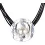 Big Bead Crystal Pendant Fashion Jewelry Black Leather Necklace for Women Chokers Big Bead Crystal Pendant Fashion Jewelry Black Leather Necklace for Women Chokers