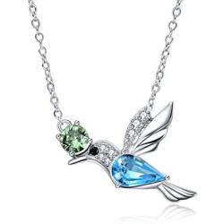 YFN 925 Sterling Silver Hummingbird Necklace Hummingbird Jewelry Hummingbird Gifts for Women Pendant Gifts