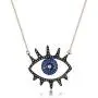 SUPRAONE Blue Evil Eye Pendant Necklace 925 Sterling Silver Cubic Zirconia CZ Fine Jewelry Set for Women Girls Chain Adjustable 15'' + 2'' Extensioner Chain,Free Christmas Gifts SUPRAONE Blue Evil Eye Pendant Necklace 925 Sterling Silver Cubic Zirconia CZ Fine Jewelry Set for Women Girls Chain Adjustable 15'' + 2'' Extensioner Chain,Free Christmas Gifts