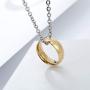 Winssi Engraved Gold Tone The Ring Pendant Necklace for Fans Cosplay Costume Jewelry