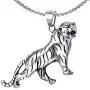 Xusamss Punk Stainless Steel Animal Tiger Pendant Necklace,24inches Square Box Chain Xusamss Punk Stainless Steel Animal Tiger Pendant Necklace,24inches Square Box Chain