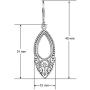Big Apple Hoops - Lightweight 45mm Victorian Art Deco Filigree Leverback Dangle Pear Shaped Teardrop Earrings Made from Real Solid 925 Sterling Silver Oxidized Finish